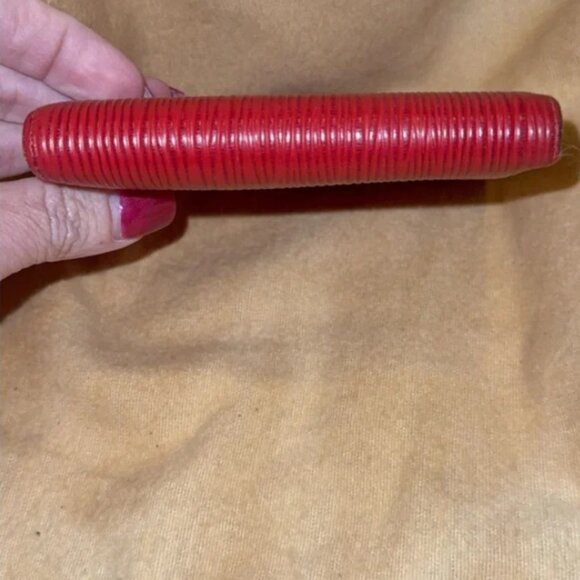 Louis Vuitton Porte Billets Red Epi Compact Bifold Snap Wallet Leather Vintage 1 - Picture 10 of 14